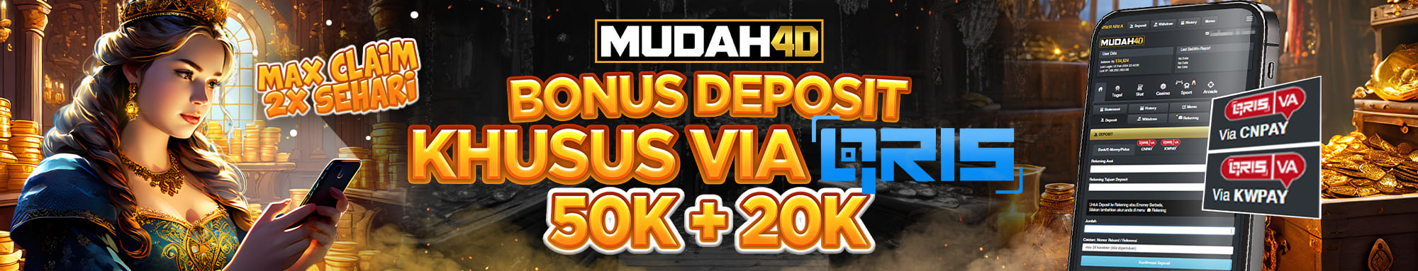 Bonus Deposit 50   20 Mudah4d